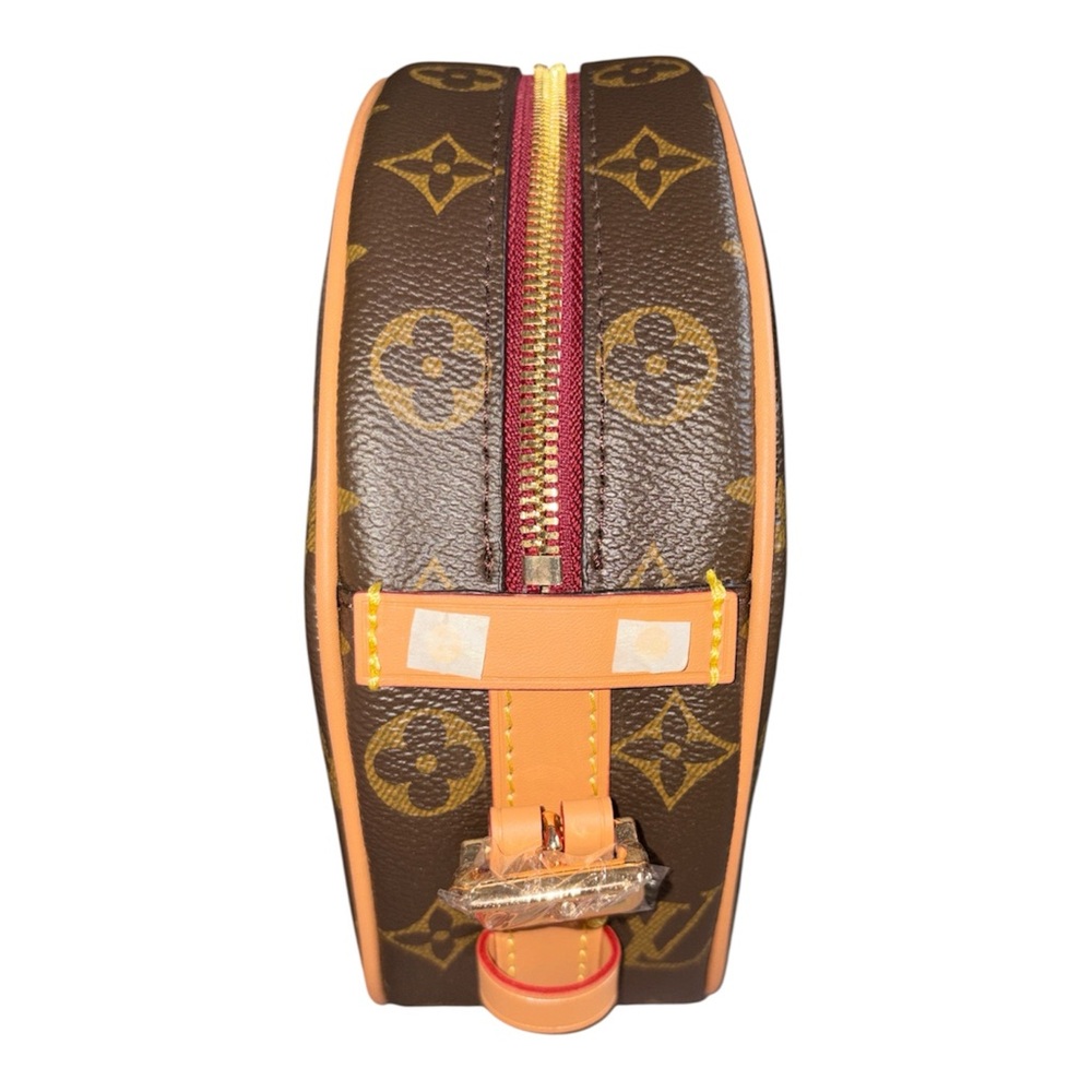 Fashion Lux Monogram Brown and Tan Crossbody Bag - Picture 8 of 9